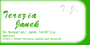 terezia janek business card